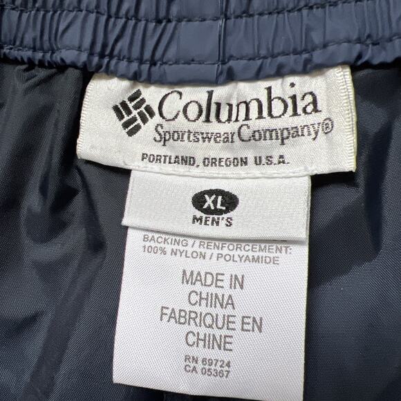 Columbia Rain Pants Mens XL Blue Nylon Polyamide Packable Outdoor Pull On Hiking - Picture 5 of 10